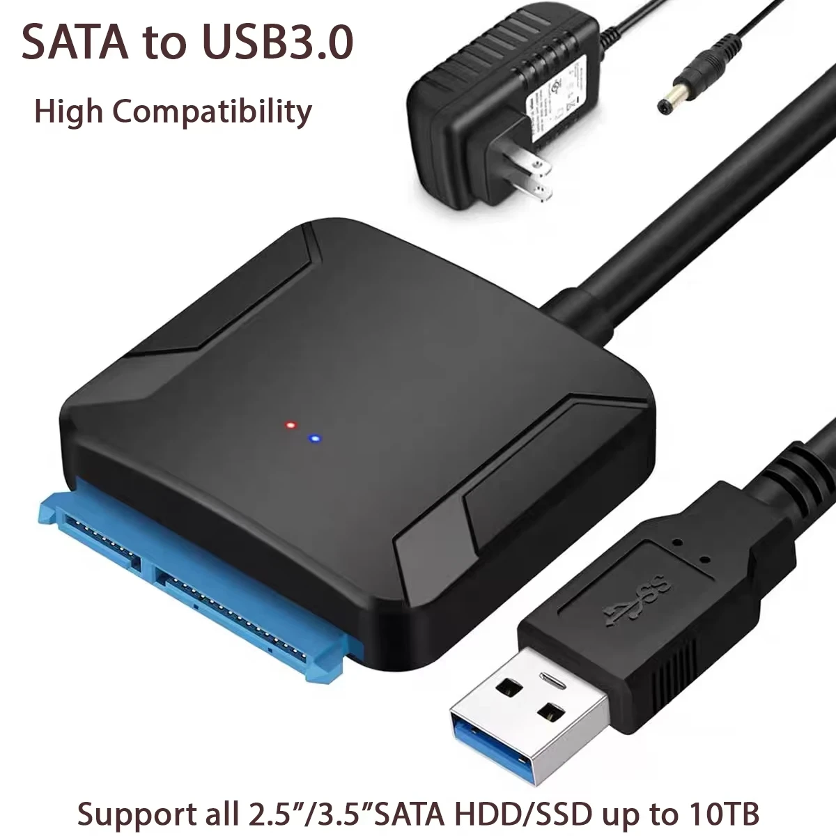 yZ[zSATA - USB 3.0 P[u SATA III n[hhCuA_v^[Ro[^[i2.5C`/3.5C`SSD/HDDn[hhCufBXNpj12V/2AdA_v^[t