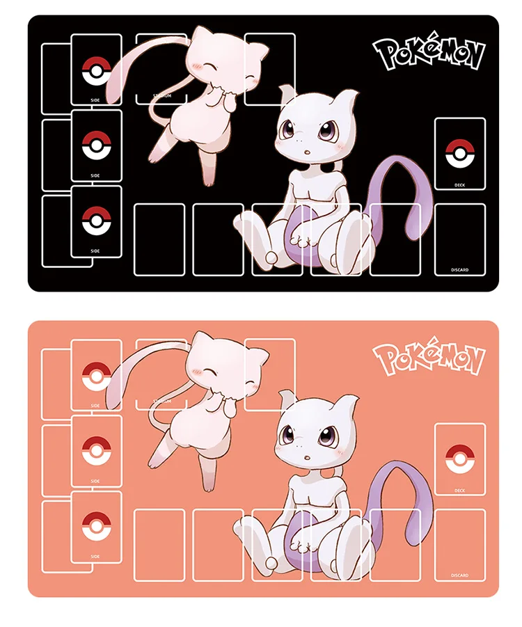 60*35*0.2Cm Cartoon Anime Pokemon Mew Card Battle Single Tcg Game Mat PTCG Game Table Mat Card Mat Collection Toys Gift