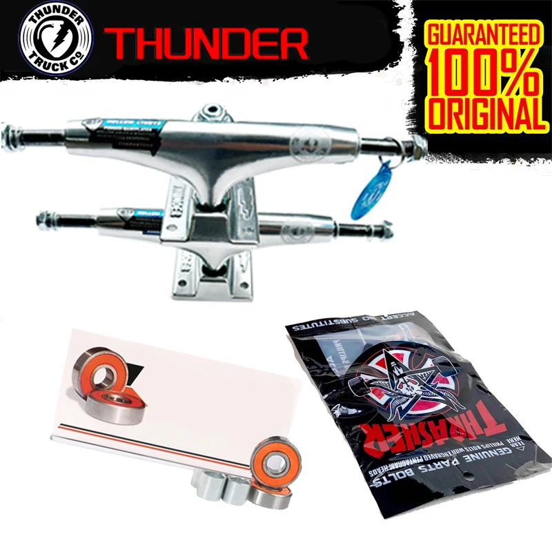 forged 5.25inch thunder VENTURE skateboard trucks LM good quality chrome steel bearings skateboards plus good screws