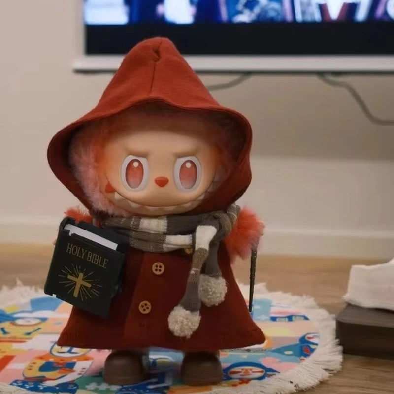 

17cm for Labubu Clothes Halloween Costume Gryffindor Wizard Outfit Set Perfect Fit for V1 V3 Body New Style Doll Accessorie