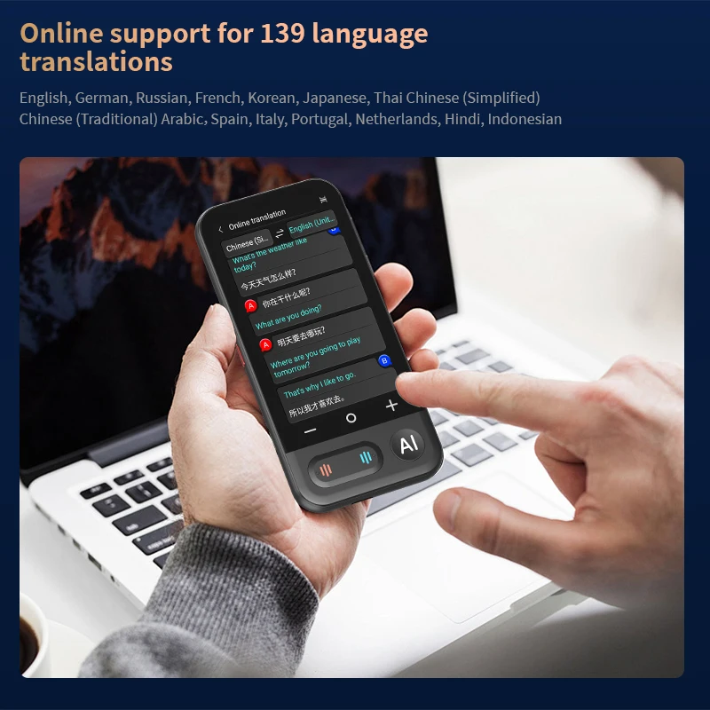 Portable Translator Supports Offline & Picture Translation for Travel, Business Meetings, Studying Abroad. Accurate, Fast & Easy
