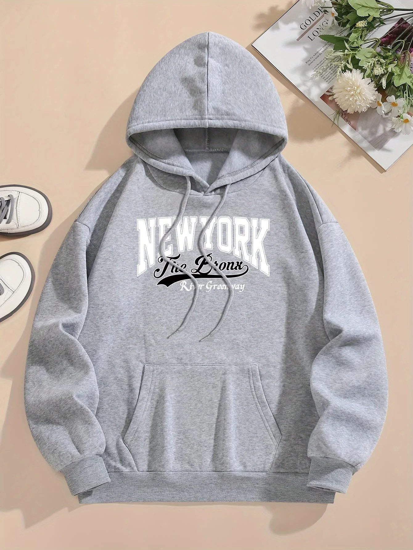 

New York Graphic Printing Autumn and Winter Cotton Men's and Women's Hoodies Casual Outdoor Street Sports Training Brand Trend