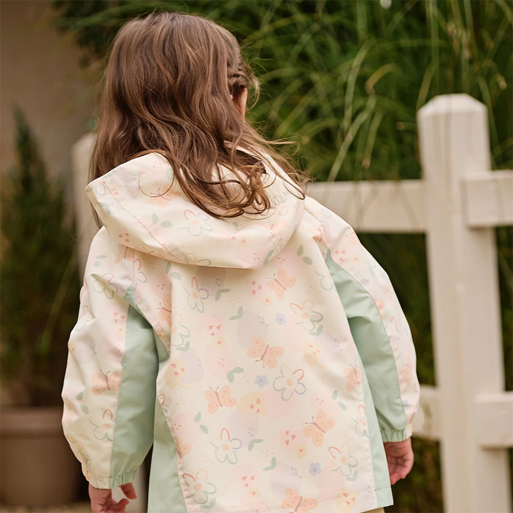 Dave Bella Children Sweet Print Spring Jacket Autumn Girl Clothing Kids Hoodie Coats Outerwear Waterproof Fashion Soft DB1261977