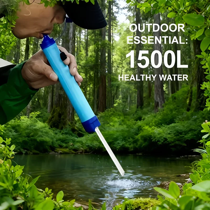 

Портативный открытый кемпинг аварийная очистка воды соломенный дикий фильтр прямой питьевой индивидуальный очиститель воды