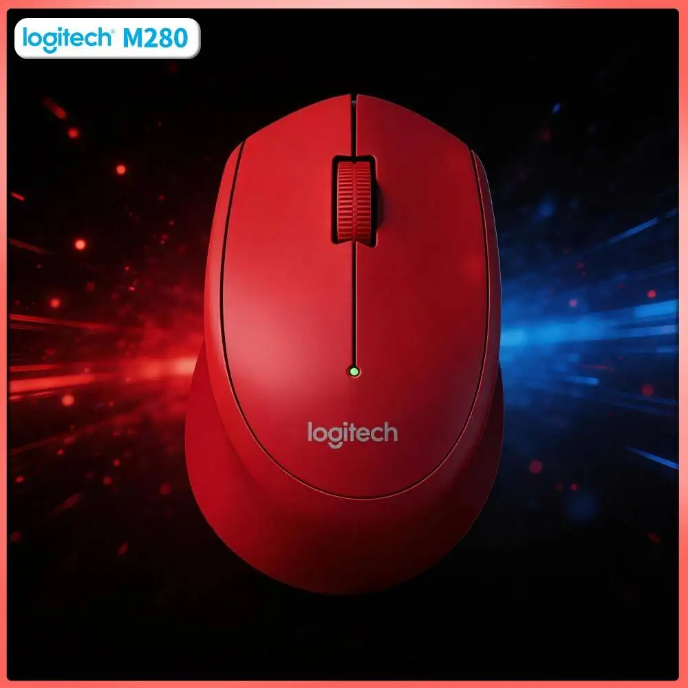 Logitech M280 Ergonomic Wireless Mouse Anti-Slip Textured Pads 2.4GHz Nano Receiver 10m Distance for Study PC Mac Linux