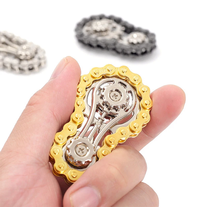 【セール中】金属ハンドスピナーチェーンギア金属フィジェットスピナー大人 EDC フィジェットおもちゃフォーカス ADHD ツールオフィスストレスリリーフおもちゃ