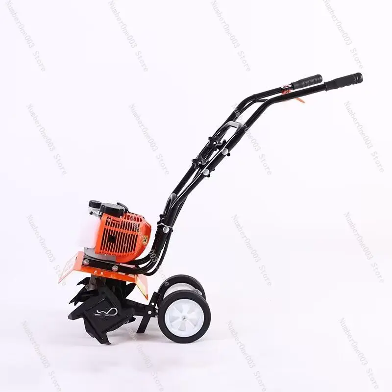Farm Cultivator Garden Yard Soil Tilling Machine Air-Cooled 2 Stroke Tillage Mini Gasoline Tiller
