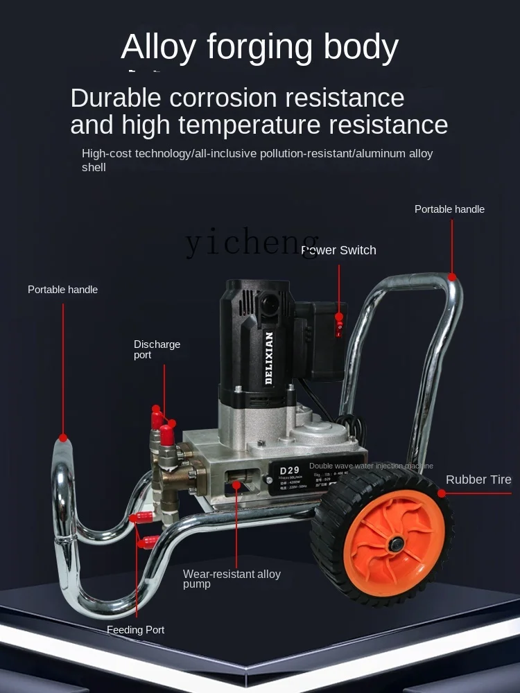 Xl High-Pressure Grouting Machine Double Liquid Cement Mortar Grouting Machine Basement Waterproof Plugging Grouting Pump