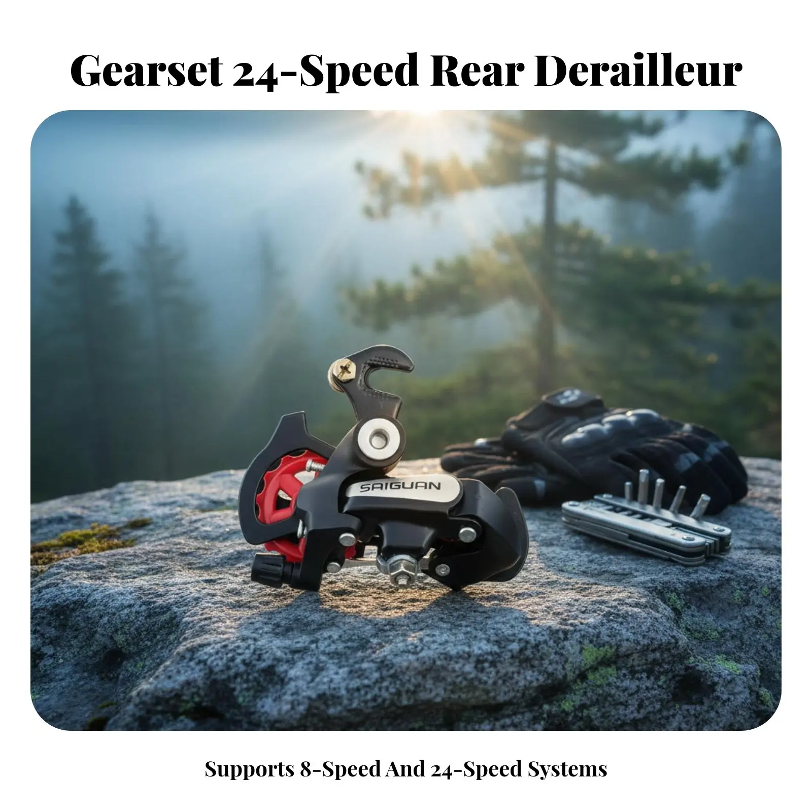 

Rear Derailleur Effortless Shifting Mountain Bike Rear Derailleur Drivetrain Part Easy Installation Stable Performance