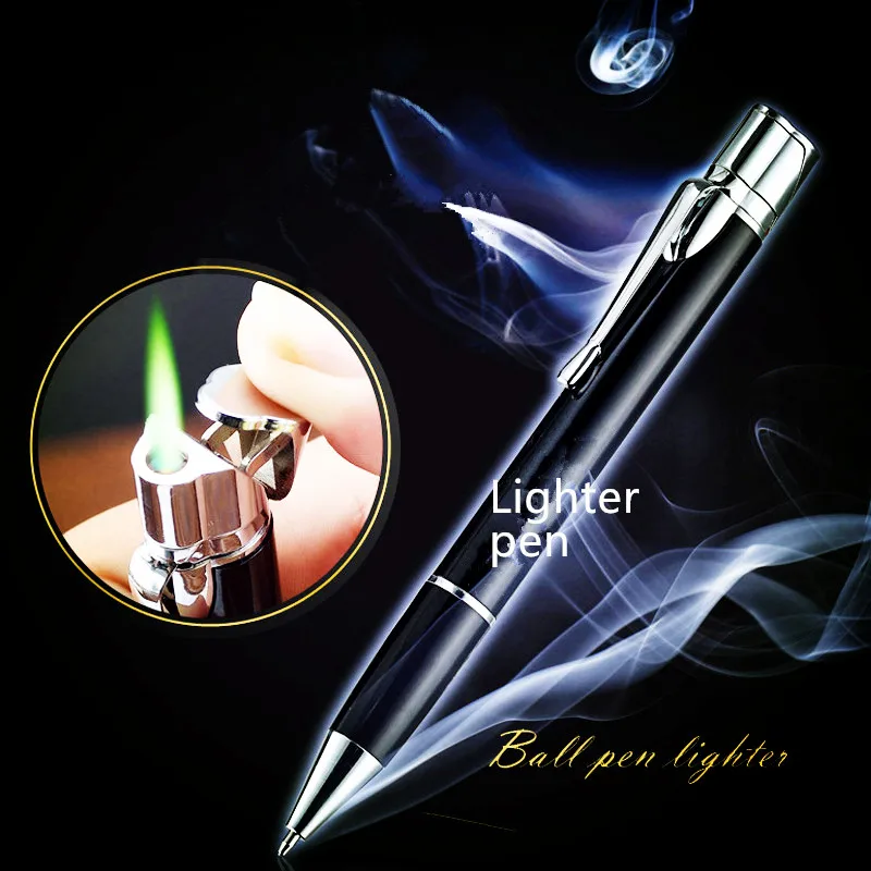 

Creative Torch Lighter Unusual Pen Ultra Thin Long Strip Metal Jet Butane Cigarette Lighter Turbo Lighters Mini Portable Gadget
