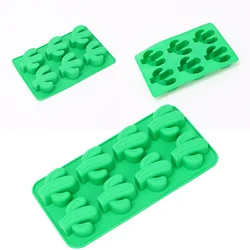 3D Silicone Cake Mold cactus Shape Silicone chocolate mold ice cube mold 6/8 Holes Muffin Cupcake Baking molds