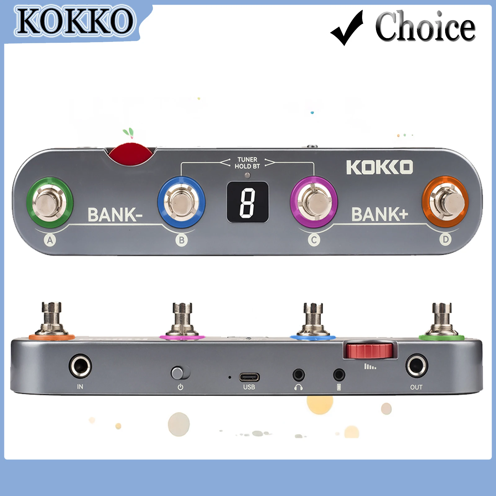 

KOKKO Multi-Functional Guitar Effects 36 Presets 6 Modules Noise Reduction Boost Modulation Customizable Reverb Delay Effects