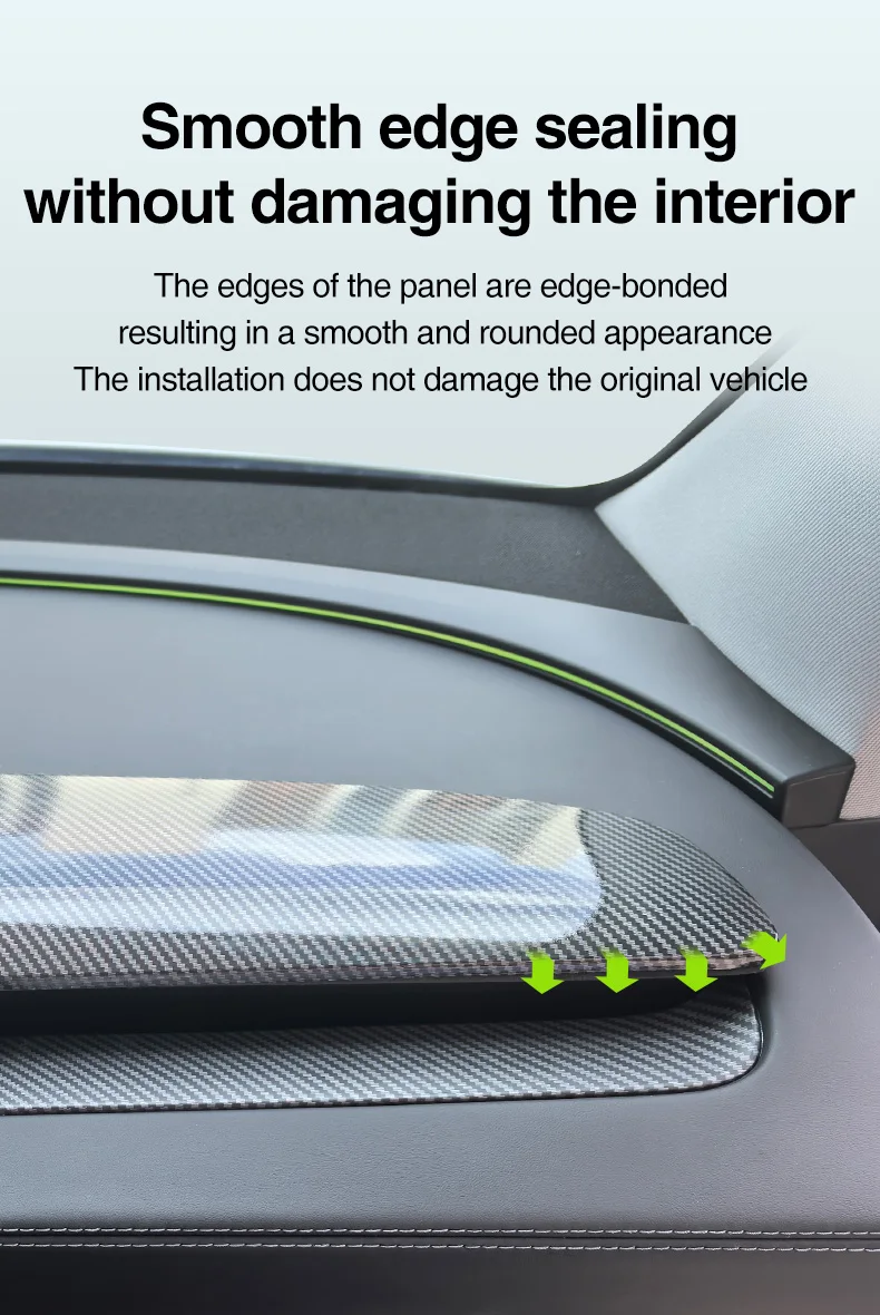 Für Tesla Model 3 Highland Armaturenbrett-Abdeckung Model Y Juniper Model Y L 2025 ABS-Verkleidungsleiste Split-Streifen-Abdeckung Innenraum-Zubehör – Detail 7