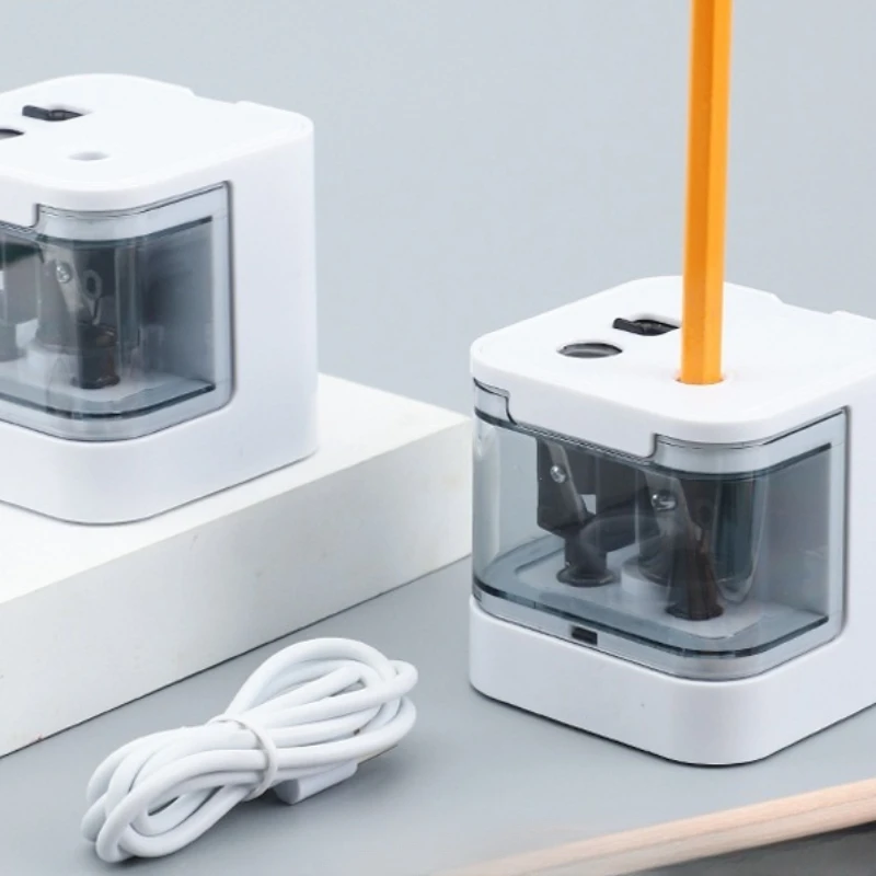 

Электрическая точилка для карандашей с двумя отверстиями, Usb точилка для карандашей, Простая защита, Канцтовары для студентов и взрослых, цветной карандаш
