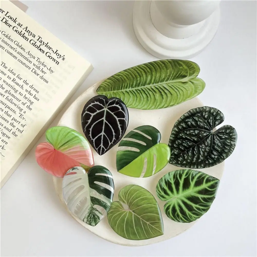 Green Plant Leaves Refrigerator Magnet Simulation Leaves Decorative Patch Fridge Magnet INS Style Acrylic Magnet Sticker