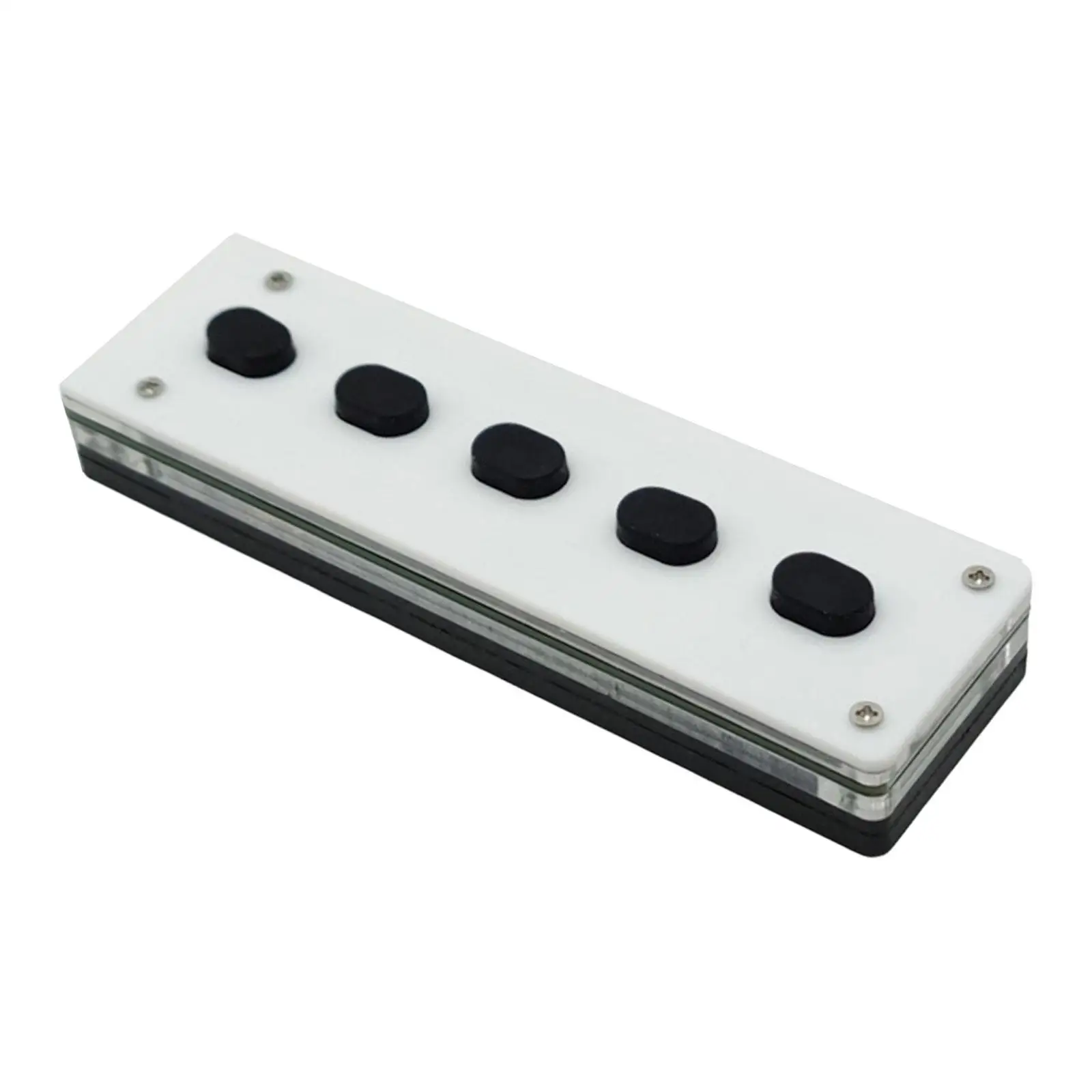 Mini 5 Keys Programmable Keypad USB Wireless Keyboard for Office Music Industrial Control Save Desk Space Durable Silicone Keys