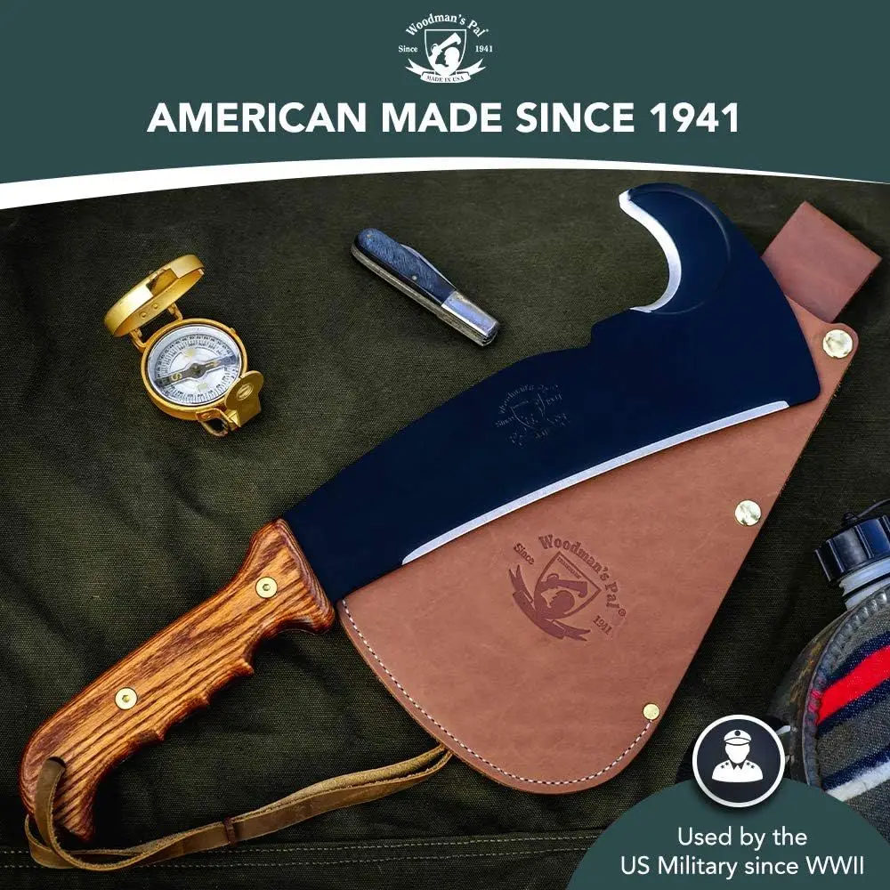 Multi-Purpose Axe with Sheath - Ideal for Camping, Fishing, Hunting, and Bushcraft (Wood Handle) - view 4