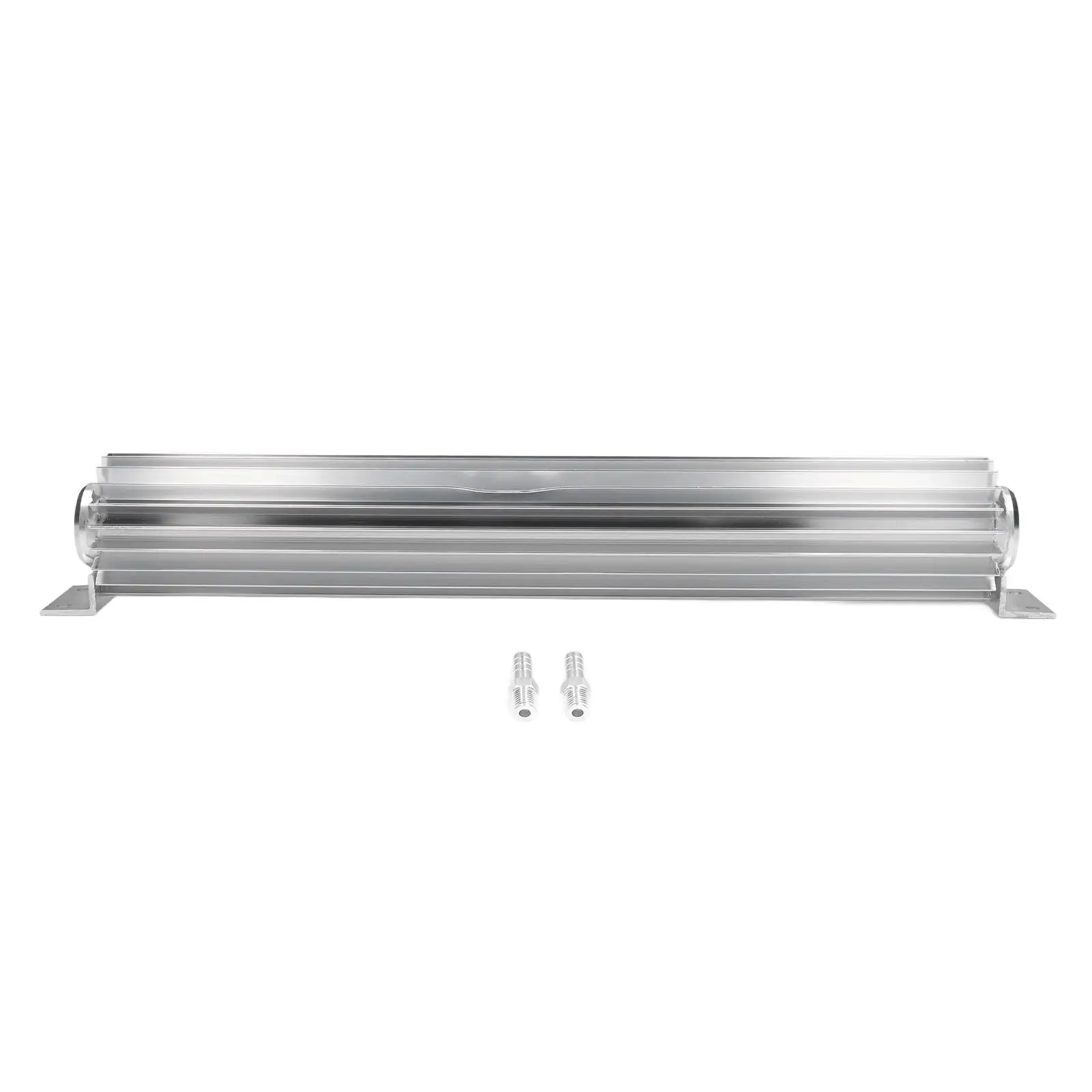 

Transmission Double Pass Cooler Universal 18in Antiwear Anodized Auto Parts Finned Rustproof with 1/4in NPT Fittings for trucks