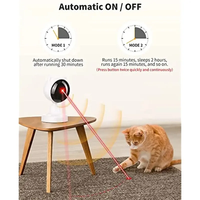 

Cat Supplies Automatic Laser Cat Toys,USB Rechargeable,Interactive Multifunctional Laser Pointer for Indoor Cats Cat Accessories