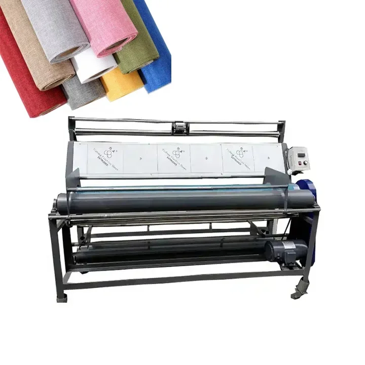 Automatic Fabric Rolling Machine Textile Cloth Inspection And Rolling Slitting Machine Fabric Winding Meter Counting Equipment