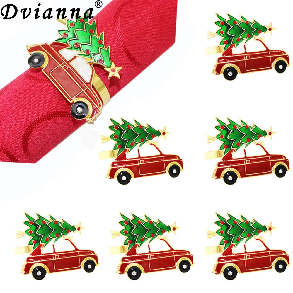 

24Pcs Christmas Napkin Rings Gold Metal Napkin Rings Holders for Dinner Party Holiday New Year Christmas Decorations HWC134