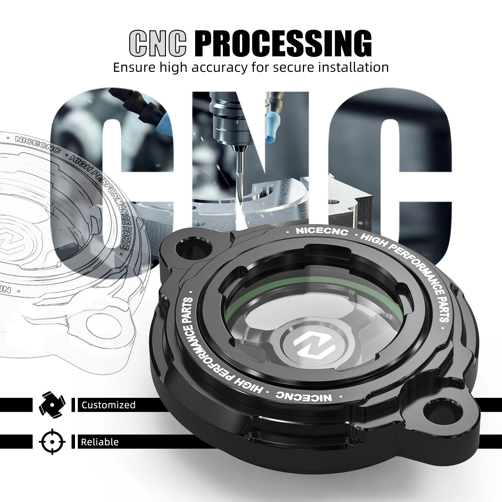 (EU-Lager) NICECNC Motorölfilter-Abdeckkappe für KTM 690 Enduro R 690 SMC R 12-23 Husqvarna 701 Enduro /Supermoto GasGas 700 – Detail 17
