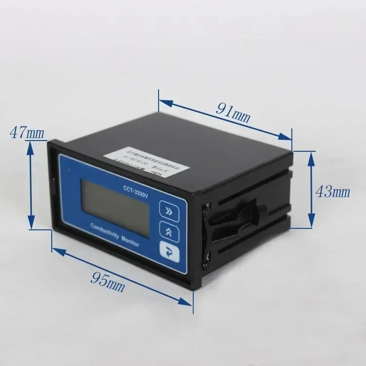 CCT3320V (CM-230) Online Conductivity Meter 0-2000μS/cm Range Digital Display TDS Monitor for RO Reverse Osmosis Water Treatment