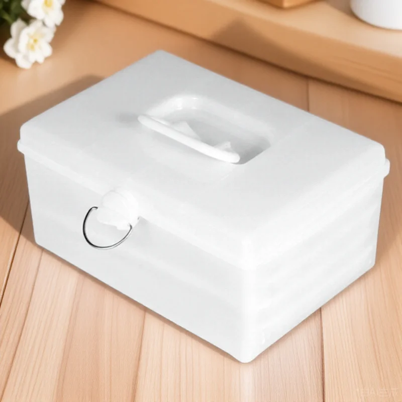 صندوق جونغ ذو سعة كبيرة، حاوية تخزين بلاستيكية، حواف ناعمة للاستخدام المنزلي، منظم محمول، منزلي متعدد الأغراض