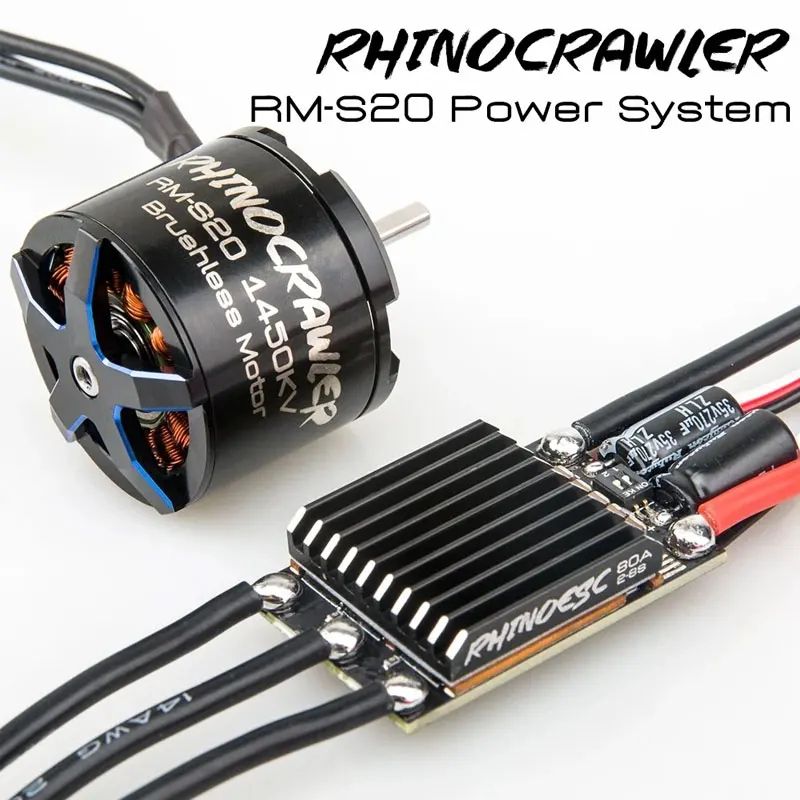 Rhino Crawler 540 RM-S20 1450K/1800KV/2220KV Lightest Weight RC Crawler Brushless Motor For LCG Chassis SCX10 Traxxas TRX-4 Part