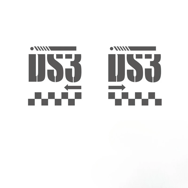 2 قطعة لسيتروين DS3 باب السيارة الجانب ملصقات ديكور لتزيين الغرف سباق التصميم الرياضة المشارب جسم السيارة الخارجي اكسسوارات منتجات السيارات #6