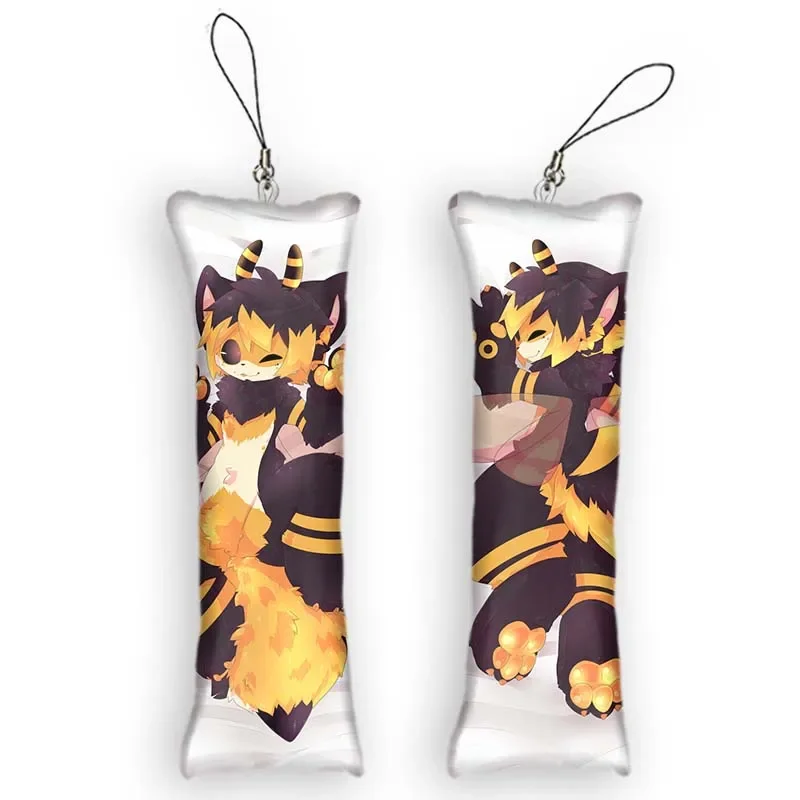 

New Fashion Cute Original Design Mini Dakimakura Key Chain Anime Small Furry Pillow Pendant Otaku Backpack Bag Decor