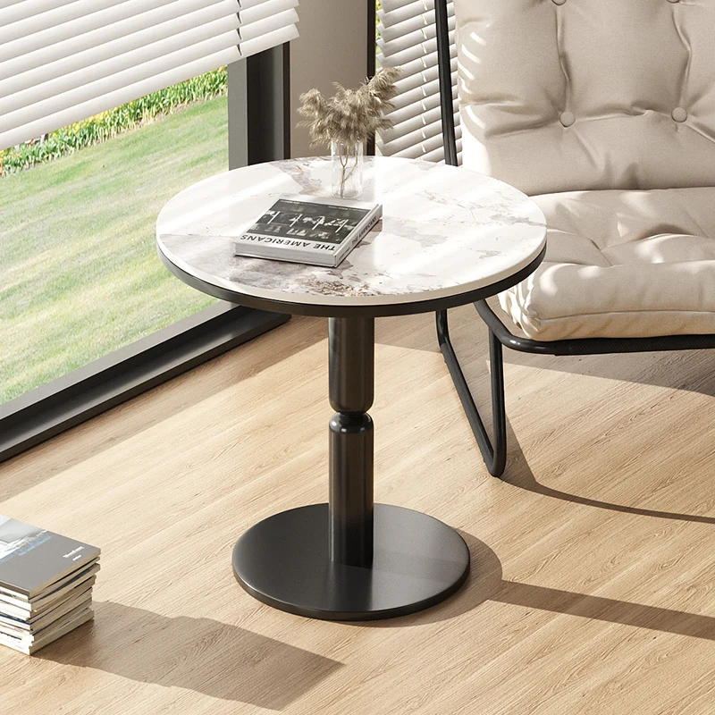 

！@Marble Centerpiece Coffee Table Black Designer Round Modern Coffee Table Side Modern Mini Nordic Mesa De Centro Sala Furniture