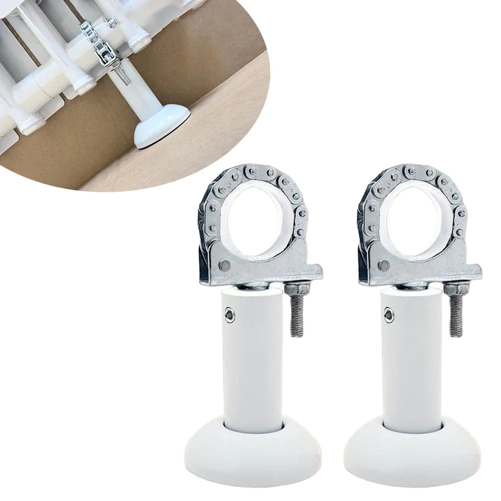 2PCS Adjustable Radiator Floor Stand Bracket 10-17cm Steel Mounting Base Support Frame For Die-cast Aluminum Heating System