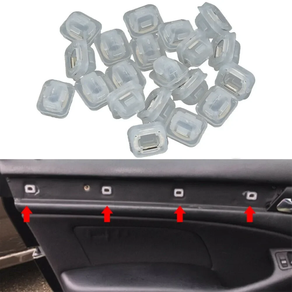 Lot 50 Clips Garniture Seuil Porte BMW – Fixation Seuil Compatible Série 1, 3, 5, 7 & Modèles E