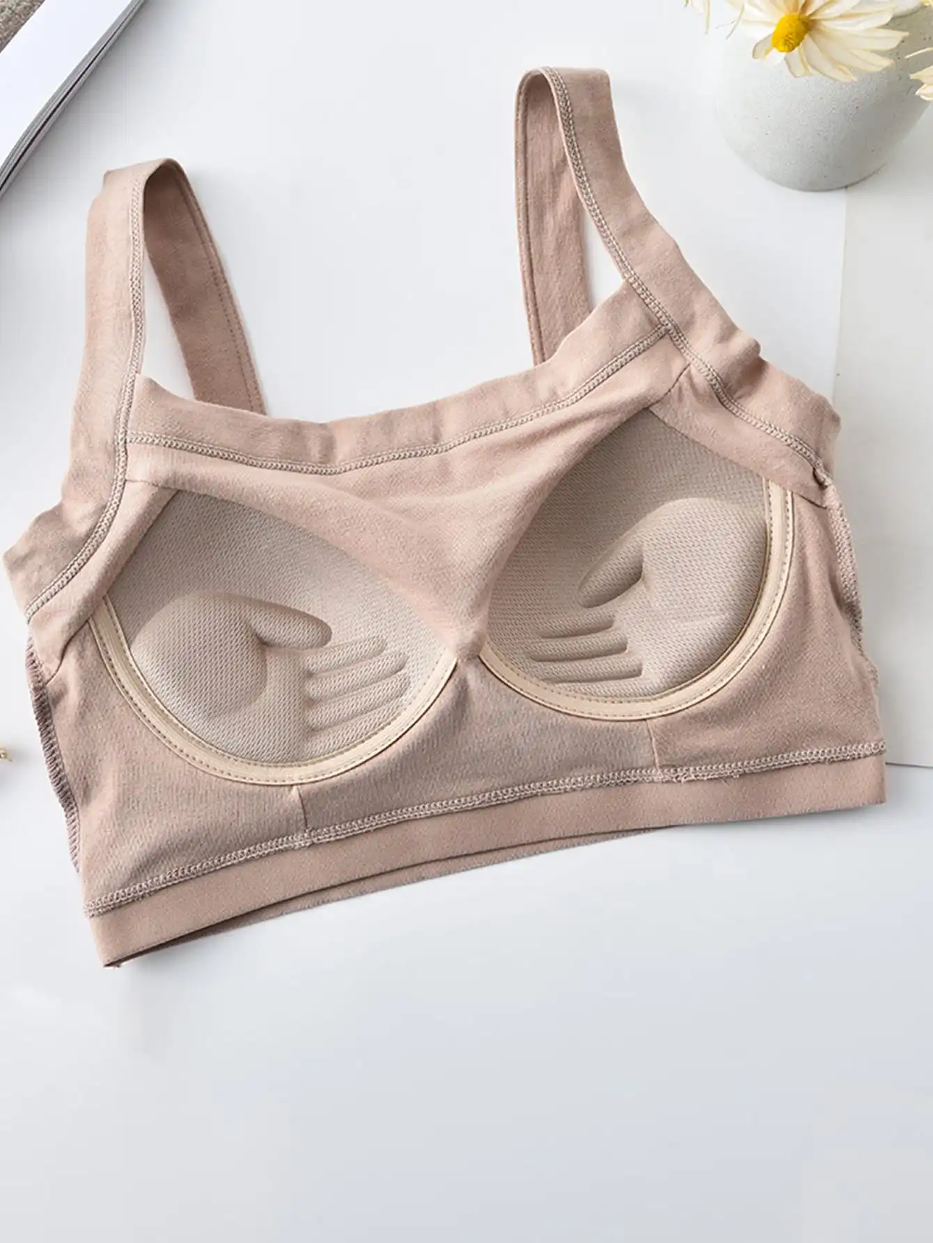 Pure cotton band Beauty back ladies underwear integrated fixed breast wrap tube top gathered sports underwear