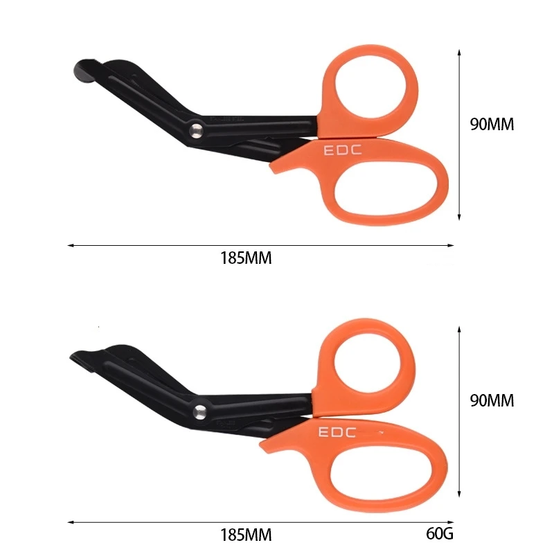 Imagem -06 - Tesoura de Resgate Médica Sobreviver Paramédico Tesoura de Resgate Tesoura de Trauma Tesoura Tática de Primeiros Socorros