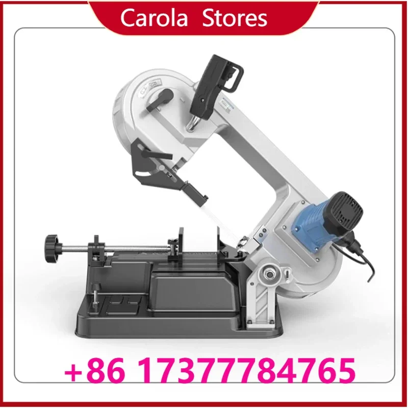Compact Bench Top Automatic Metal Band Saw, Dual Vertical & Horizontal Switchable Operation, Heavy Rebar Steel Pipe