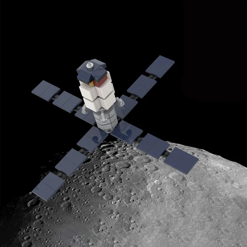 ZeusX Lunar Lander And Orbital Bus Model MOC Building Bricks War Equipment Modular Technology Gifts Assemble Children Toys Suit