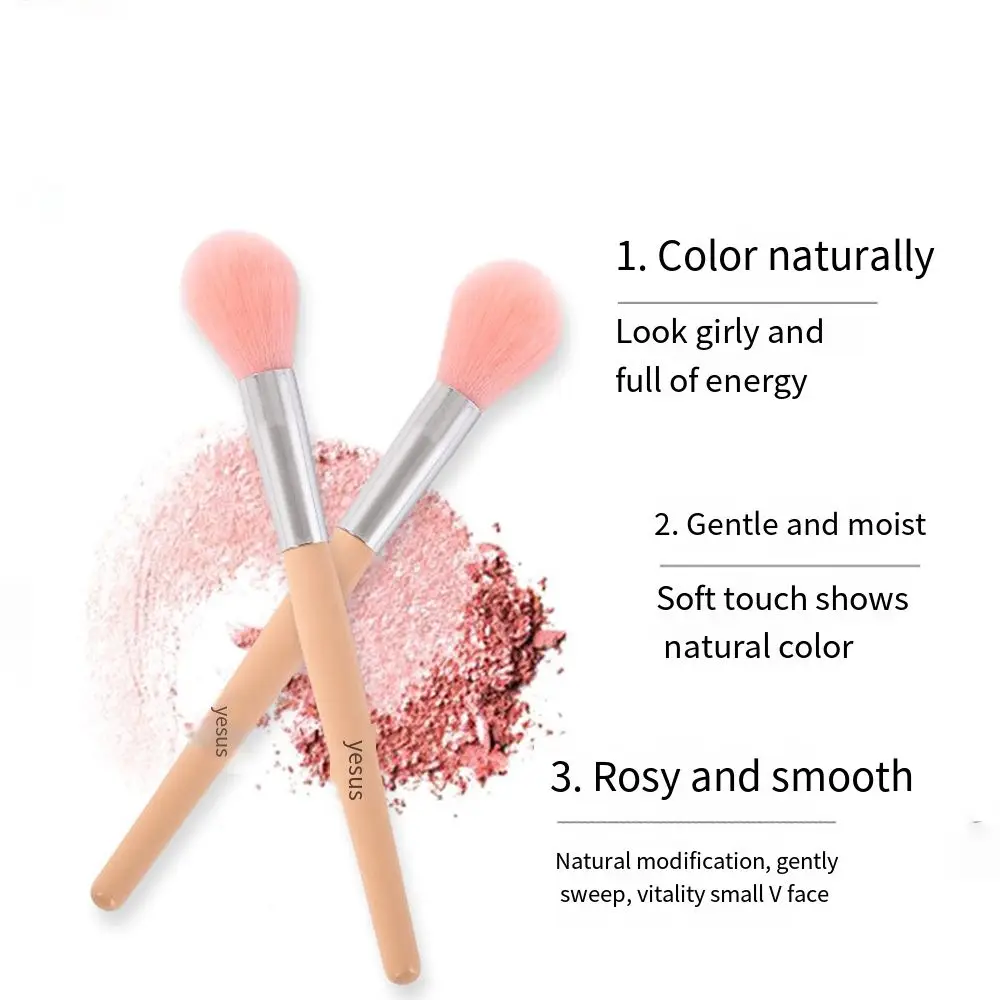 Powder Blush Flame Shaped Blush Brush Professional Hand Made Flame Powder Blusher Brush Soft Multifunctional High Gloss Brush