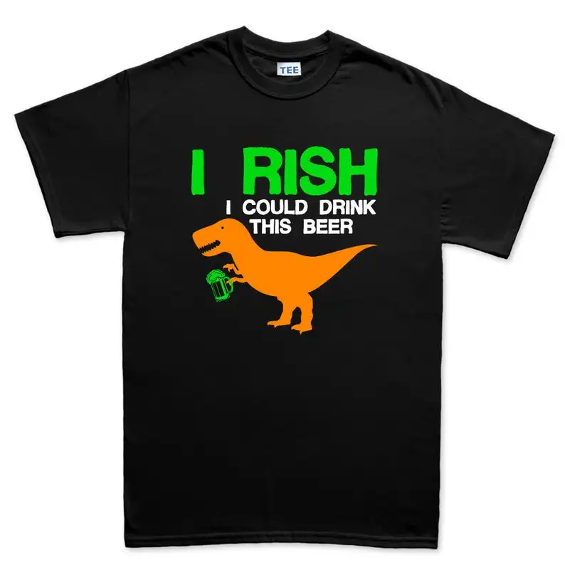 

Dinosaur Drink T-Shirt, Patrick Dinosaur Drinking Shirt, Lucky Clover Leprechaun Wild Paddy’s Day Shirt