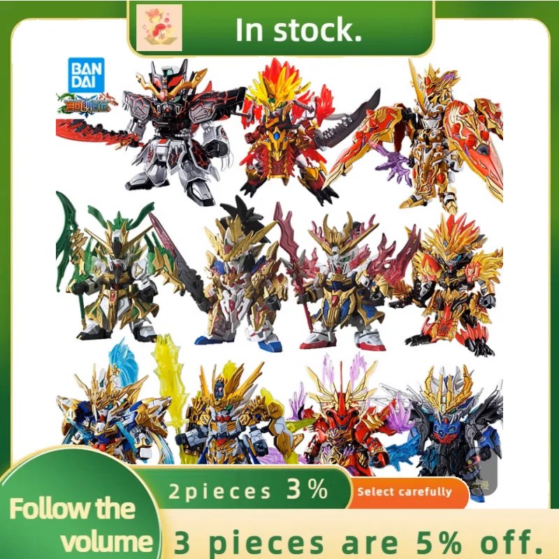 

Bandai Model Bb Three Kingdoms Creation Legend Lv Bu Liu Bei Guan Yu Zhang Fei Zhao Yun Doll Assembly Model Toy Collection Mod