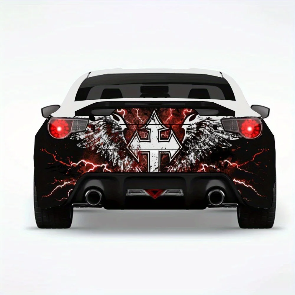 Dark Symbol Thunder Car Sticker,Automotive Car Vinyl Wraps for Decoration and Protection - Waterproof Self - Adhesive Vinyl Deca