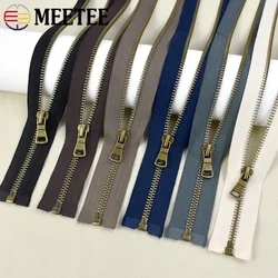 2/5Pcs Meetee 5# Metal Zippers 40/50/60/70/80cm Open-End Zipper Backpack Sewing Zips Closures for Clothes Decor Zip Accessories