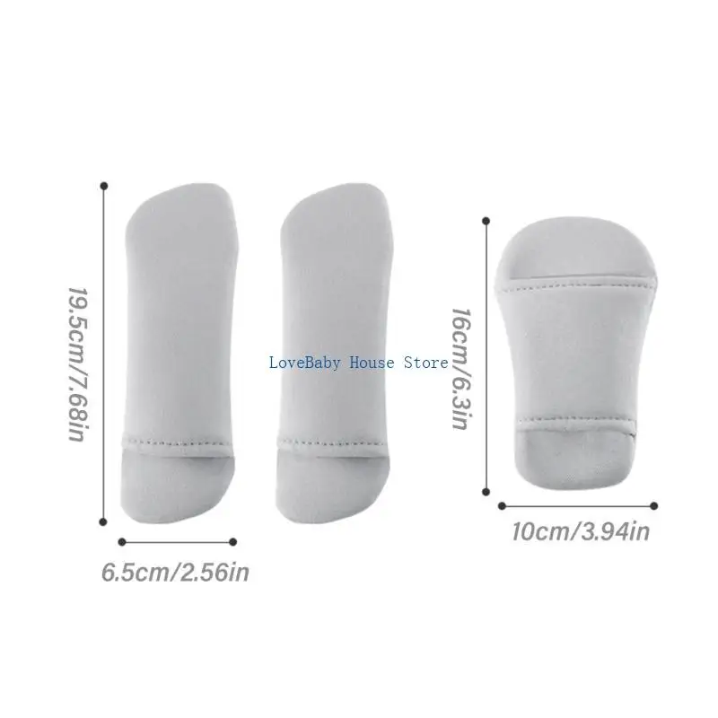 BX0D Babykinderwagens Schoudervullingen Set Zachte Comfortabele Bandjes Niet Slip Ontwerpen Comfortabele Schouderband Covers