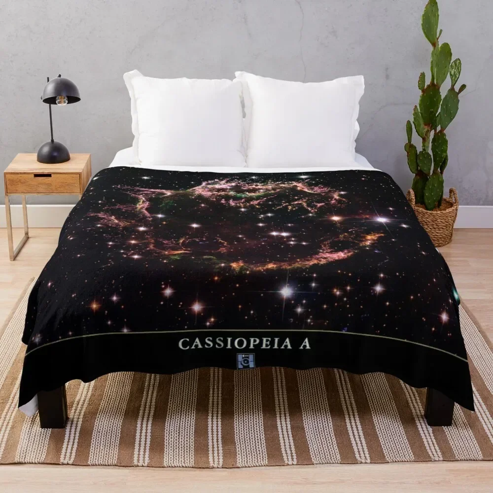 

Cassiopeia A Throw Blanket Color Fast Cozy Throw Blanket