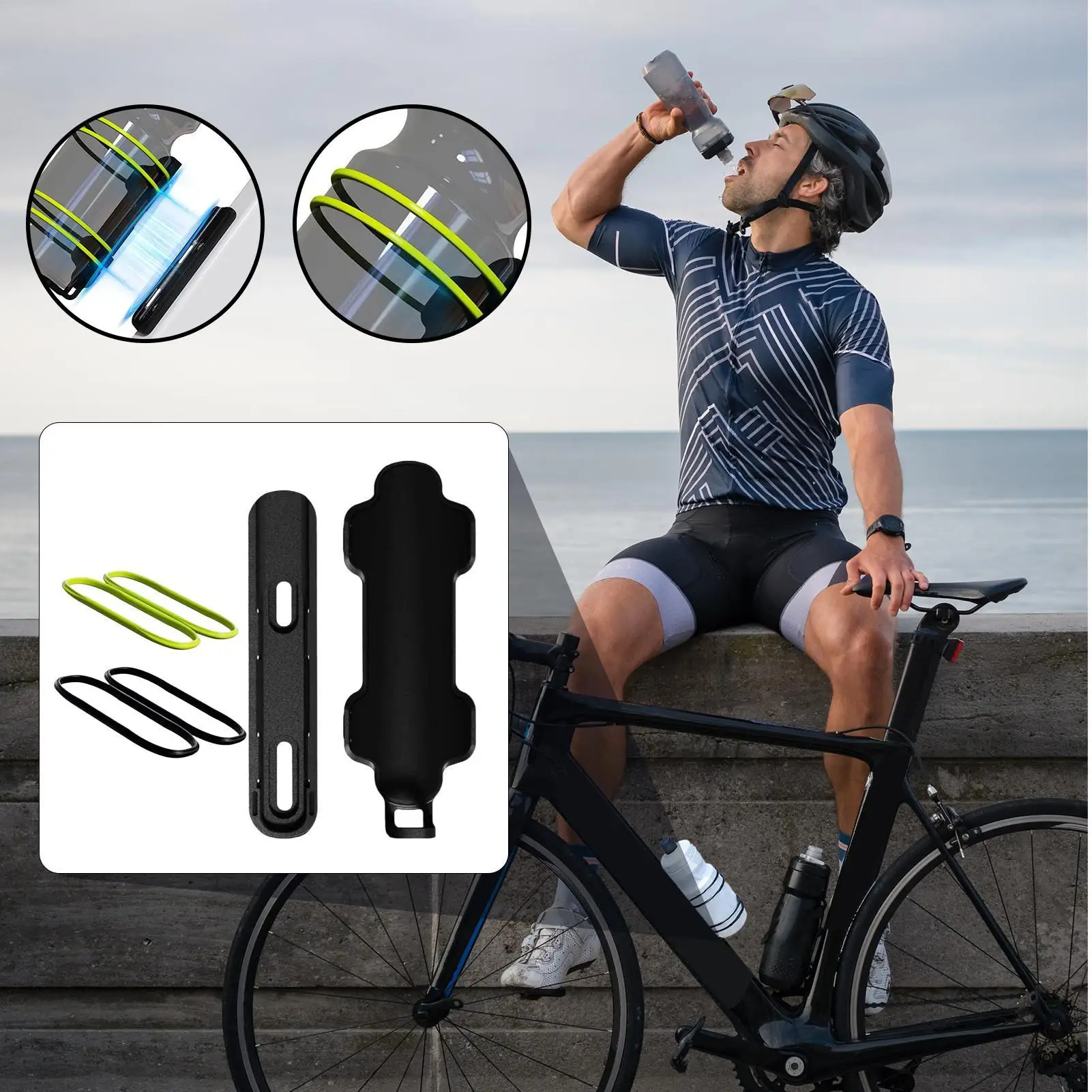 

Bike Water Bottle Cage Anti-Slip Magnetic Quick Release Mountain Bike Water Bottle Holder for Scooter Frame Cycling Commuting