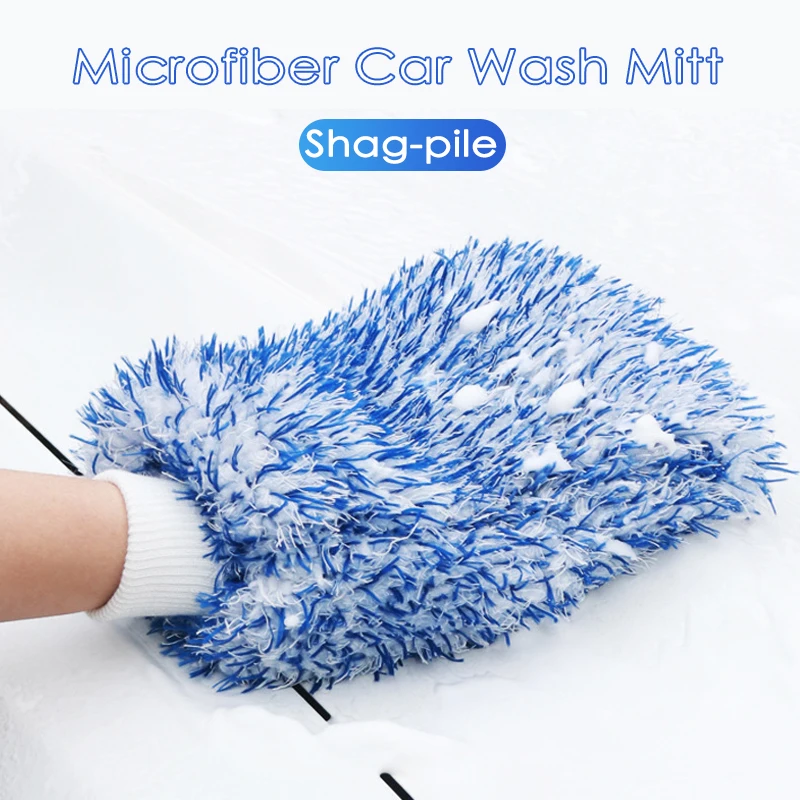 Plüsch Auto Waschen Mitt Mikrofaser Dicke Auto Reinigung Handschuhe Auto Waschen Zubehör Auto Reinigung Werkzeuge – Detail 1