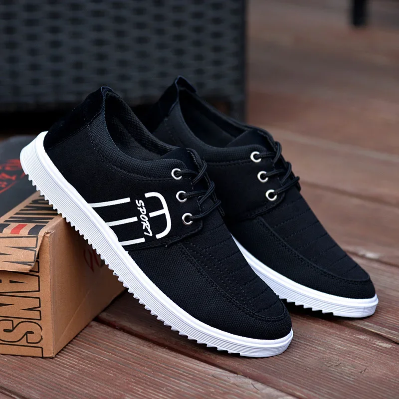 New Casual Canvas Shoes for Men Lightweight Sports Breathable Shoes Men's Classic Vulcanized Shoes Fashion Lace Up Footwear 2023