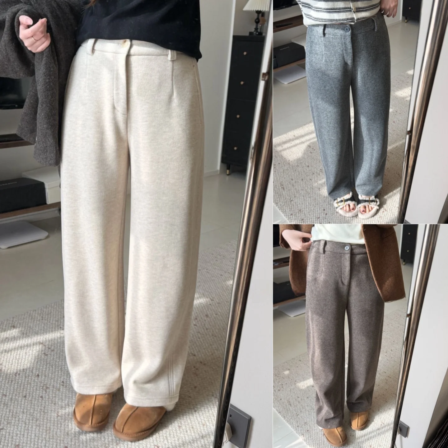 

Брюки Thiened Fce для повседневной носки, с эластичным поясом, широкие, длинные, в корейском стиле, для женщин, весенняя коллекция