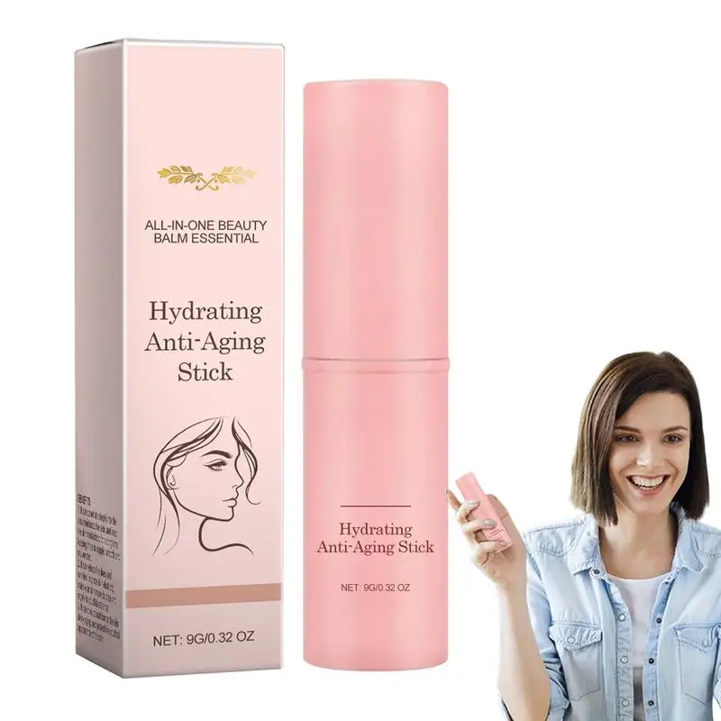 1pcs 9g Facial Care Hydrating Stick Moisturizing Reducing Fine Lines Wrinkles anti-aging stick Multifunctional Powder Stick